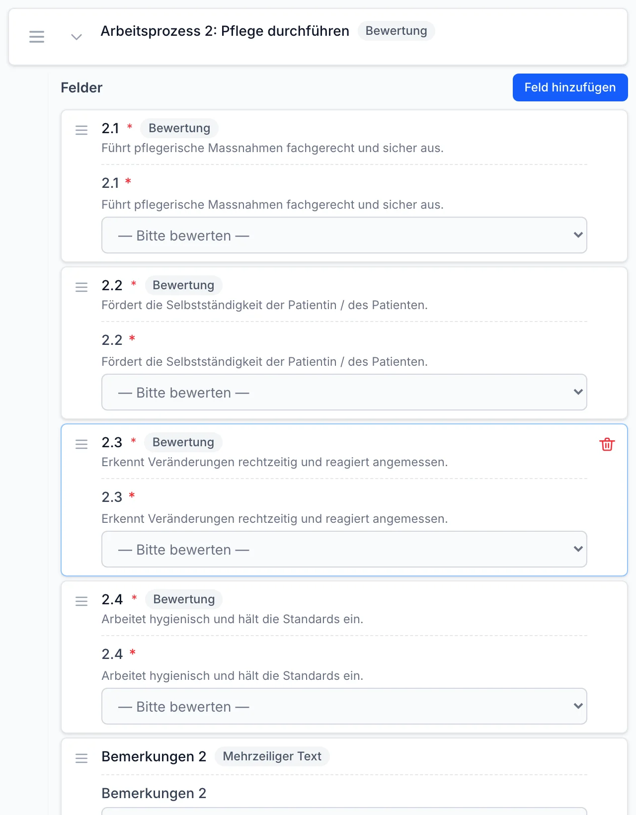Formulare zusammenstellen